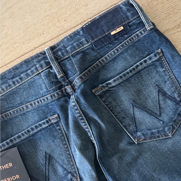 NWT Mother Superior Tomcat roller shorty cropped wide leg jeans size 29 - Picture 7 of 11